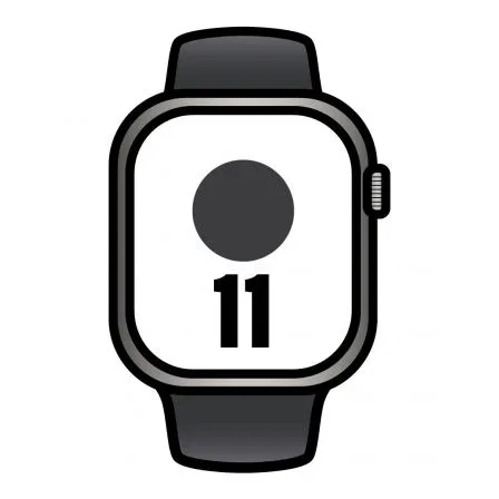 Apple Watch Series 11 MF8R4QL/A GPS + Cellular 42mm Caja de Titanio Negro con Correa Deportiva Pizarra Negro (Talla S/M) Apple Watch Series 11 MF8R4QL/A GPS + Cellular 42mm Caja de Titanio Negro con Correa Deportiva Pizarra Negro (Talla S/M)